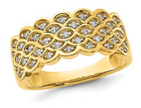 1/4 Carat (ctw) Diamond Ring in 14K Yellow Gold (Size 7)